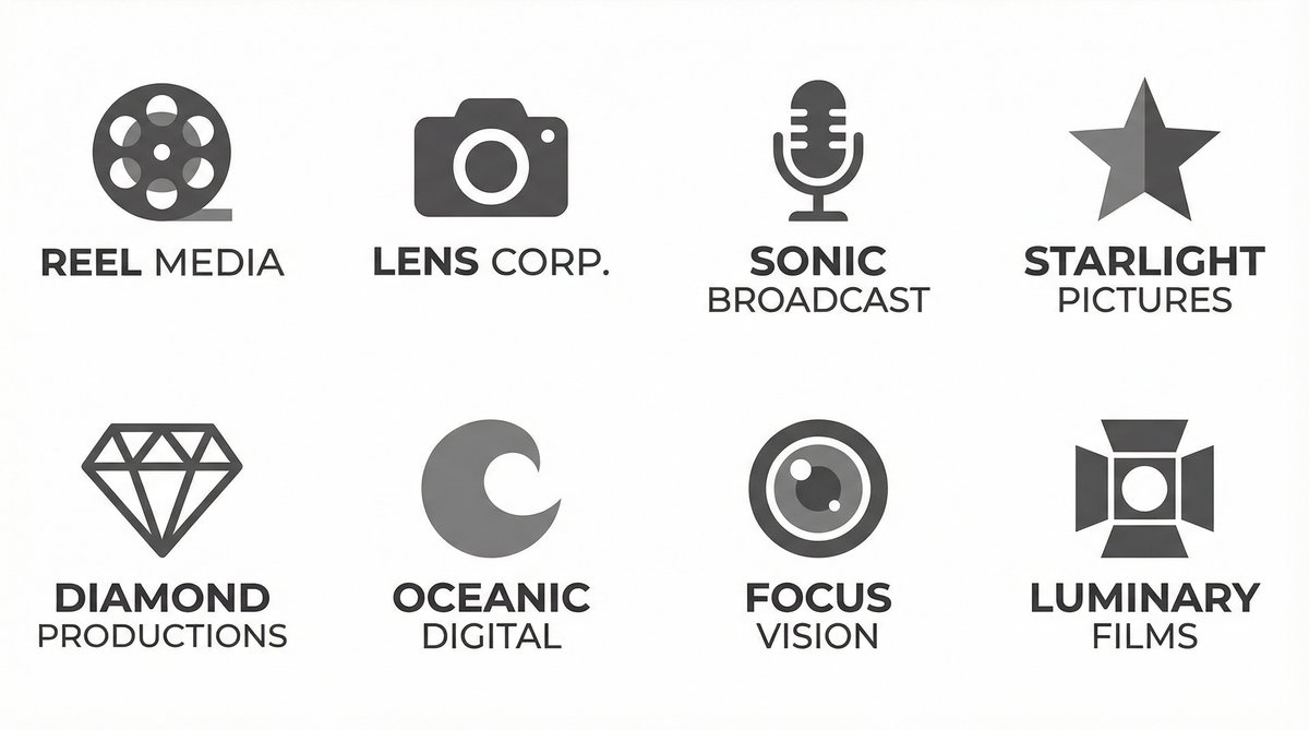 抖阴合作影视品牌Logo墙